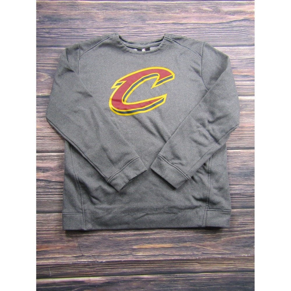 NBA Youth Boys Large Cleveland Cavaliers Cavs Gray‎ Pullover Crewneck Sweater